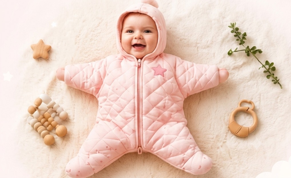 Baby in Pink Star Suit