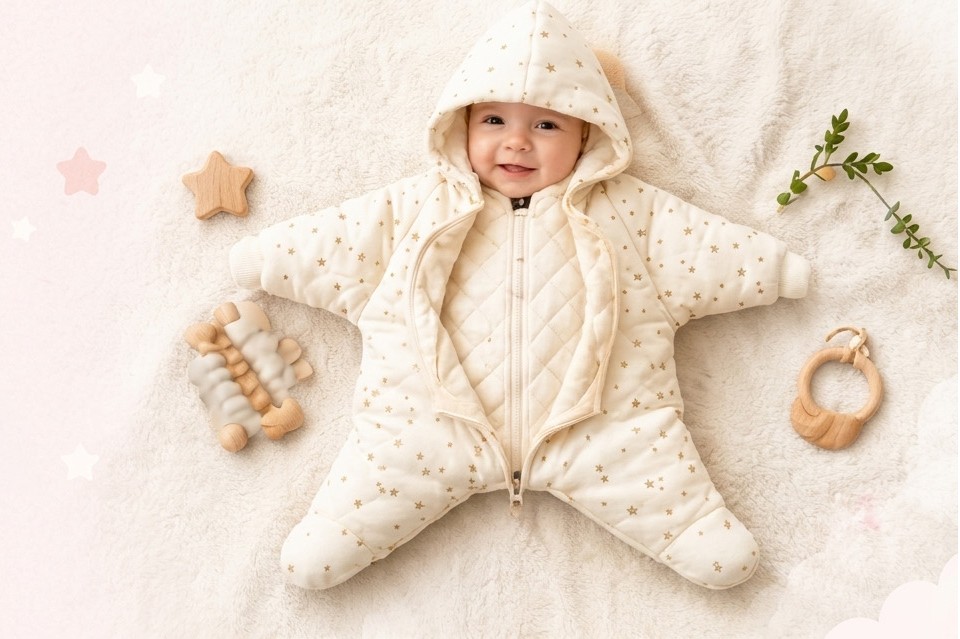 Baby in Star Sleeping Bag